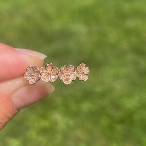 Uncut Natural Pink Diamond Floral ring